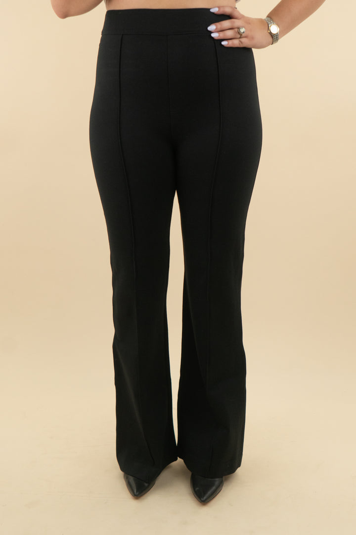 spanx pbp hi rise black flare nwt (xlt; retail $158)