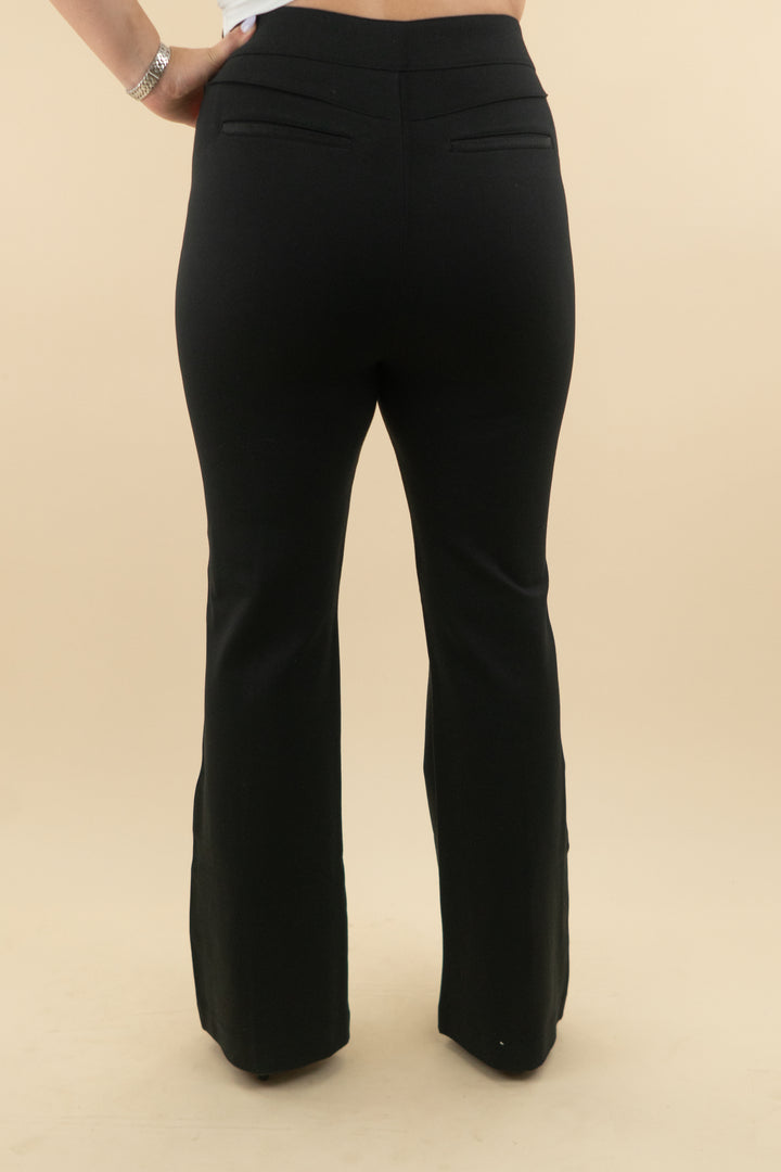 spanx pbp hi rise black flare nwt (xlt; retail $158)