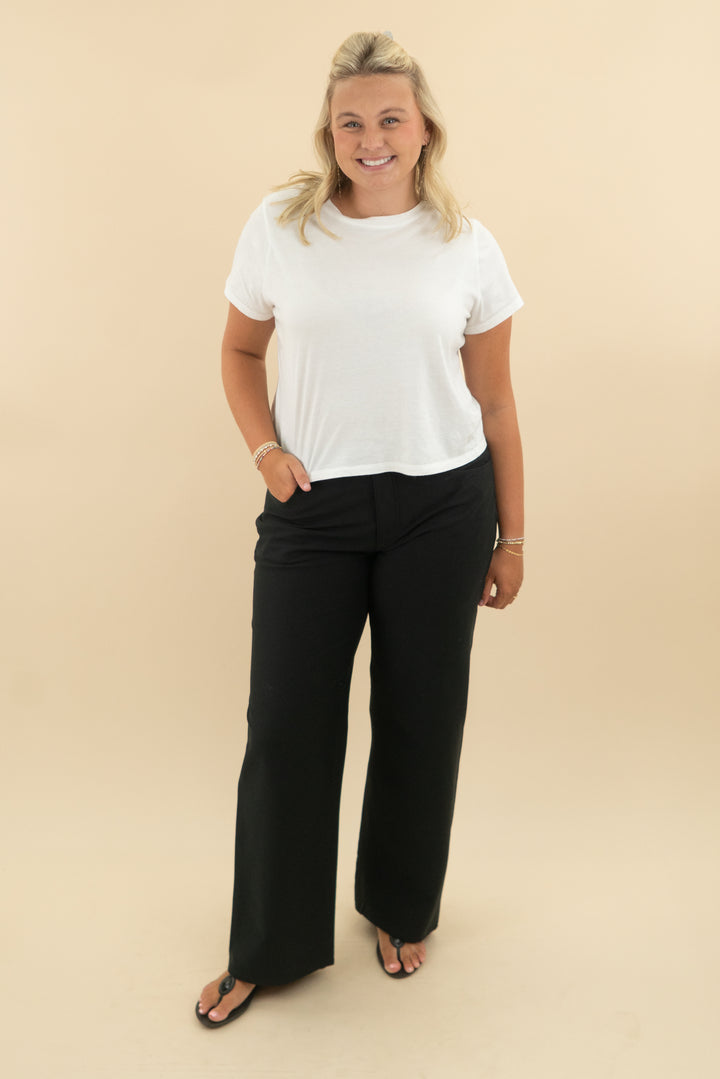 lululemon black easyfive relaxed straight leg pant nwt (33; retail $148)