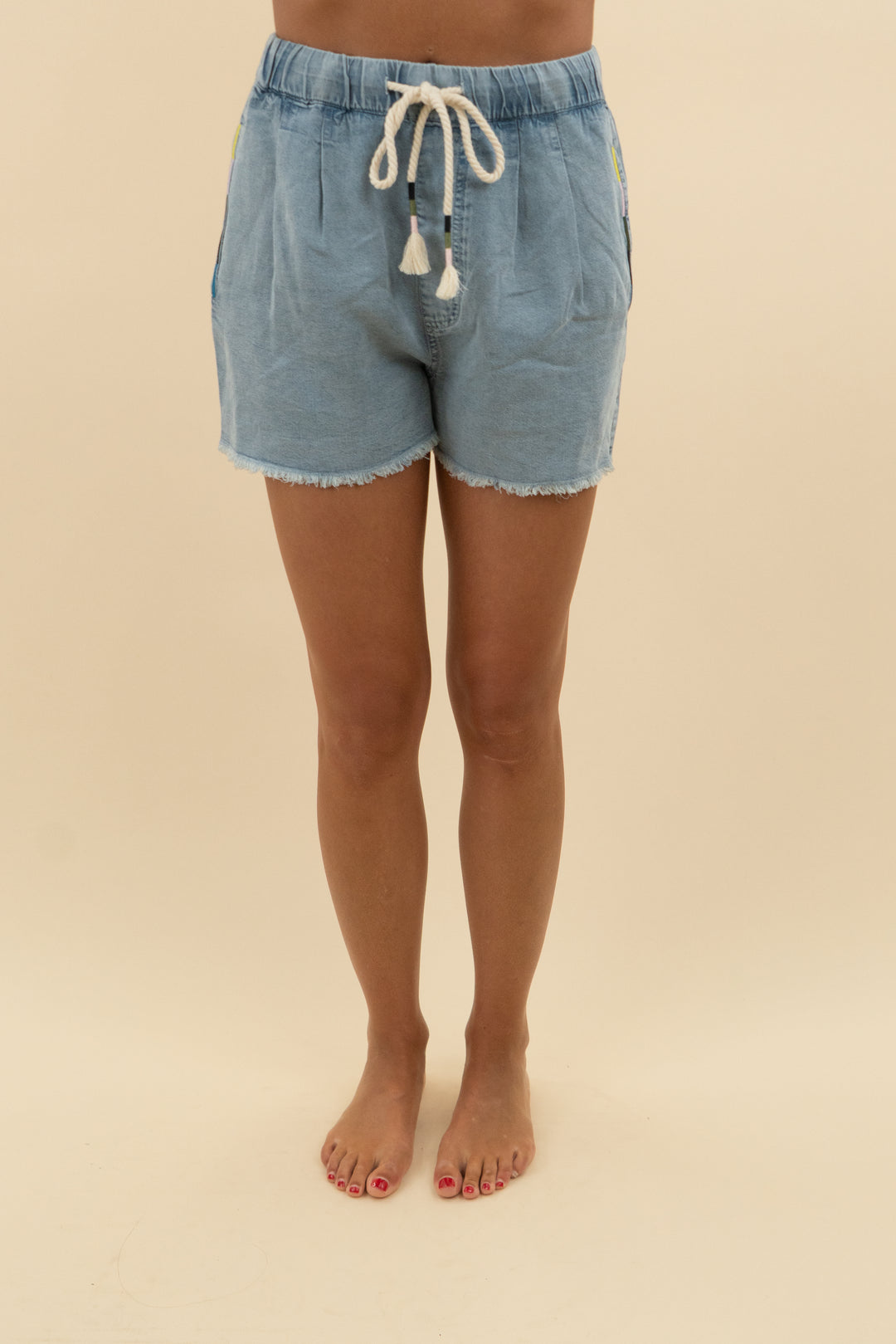 spiritual gangster chambray pull on short nwt (s; retail $98)