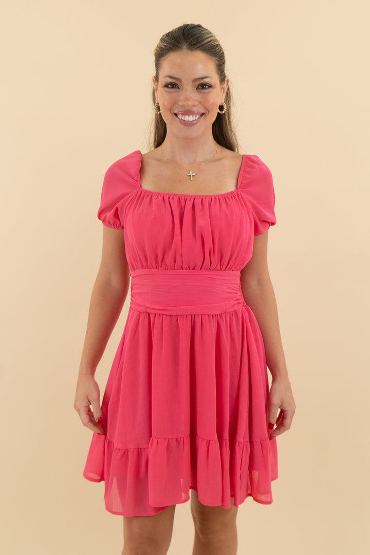 exlura pink short dress (s; retail $36)