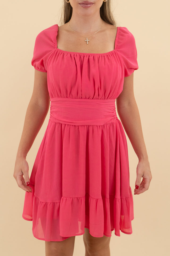 exlura pink short dress (s; retail $36)