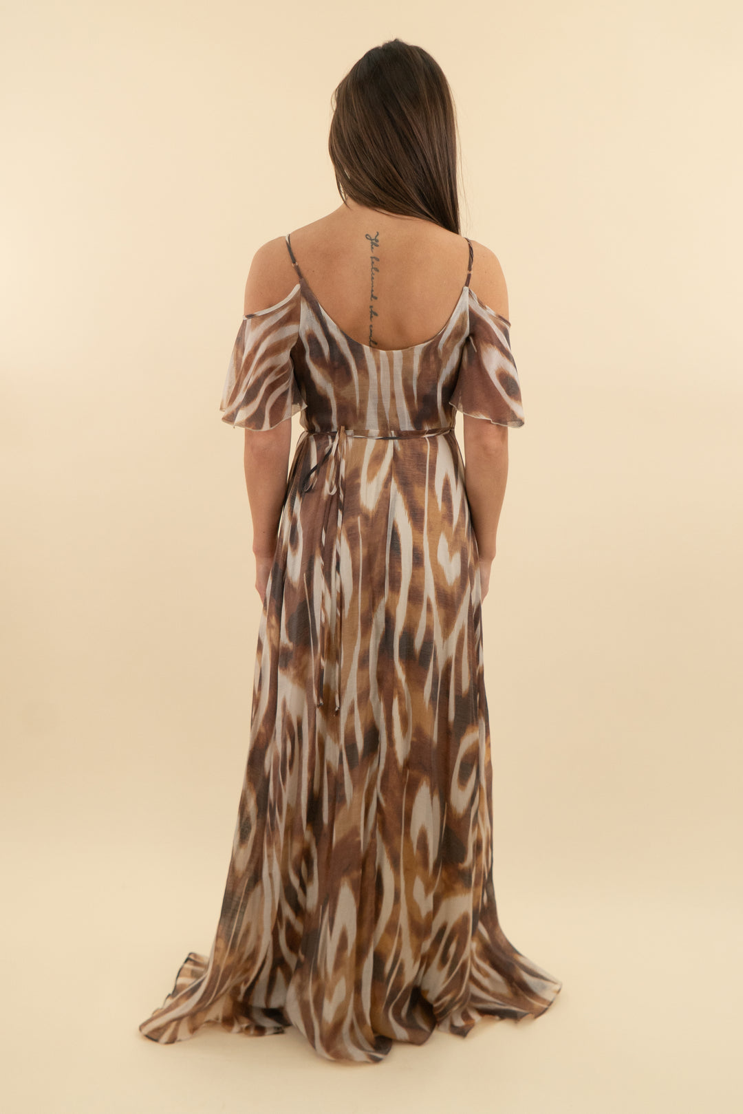 Inance Brown Wrap Maxi Dress nwt (s; retail $240)