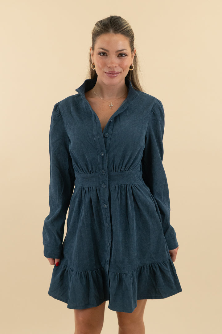 Avara Chambray Long Sleeve Mini Dress nwt (s; retail $84)