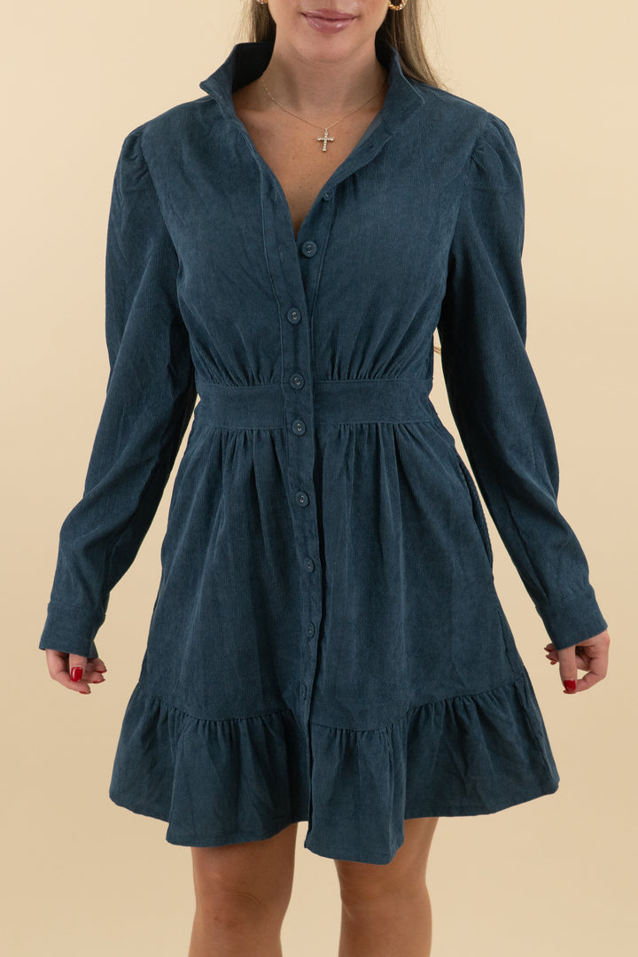 Avara Chambray Long Sleeve Mini Dress nwt (s; retail $84)