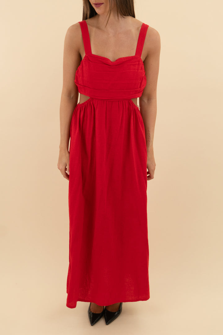 A New Day Red Cut Out Maxi Dress (s; retail $45)
