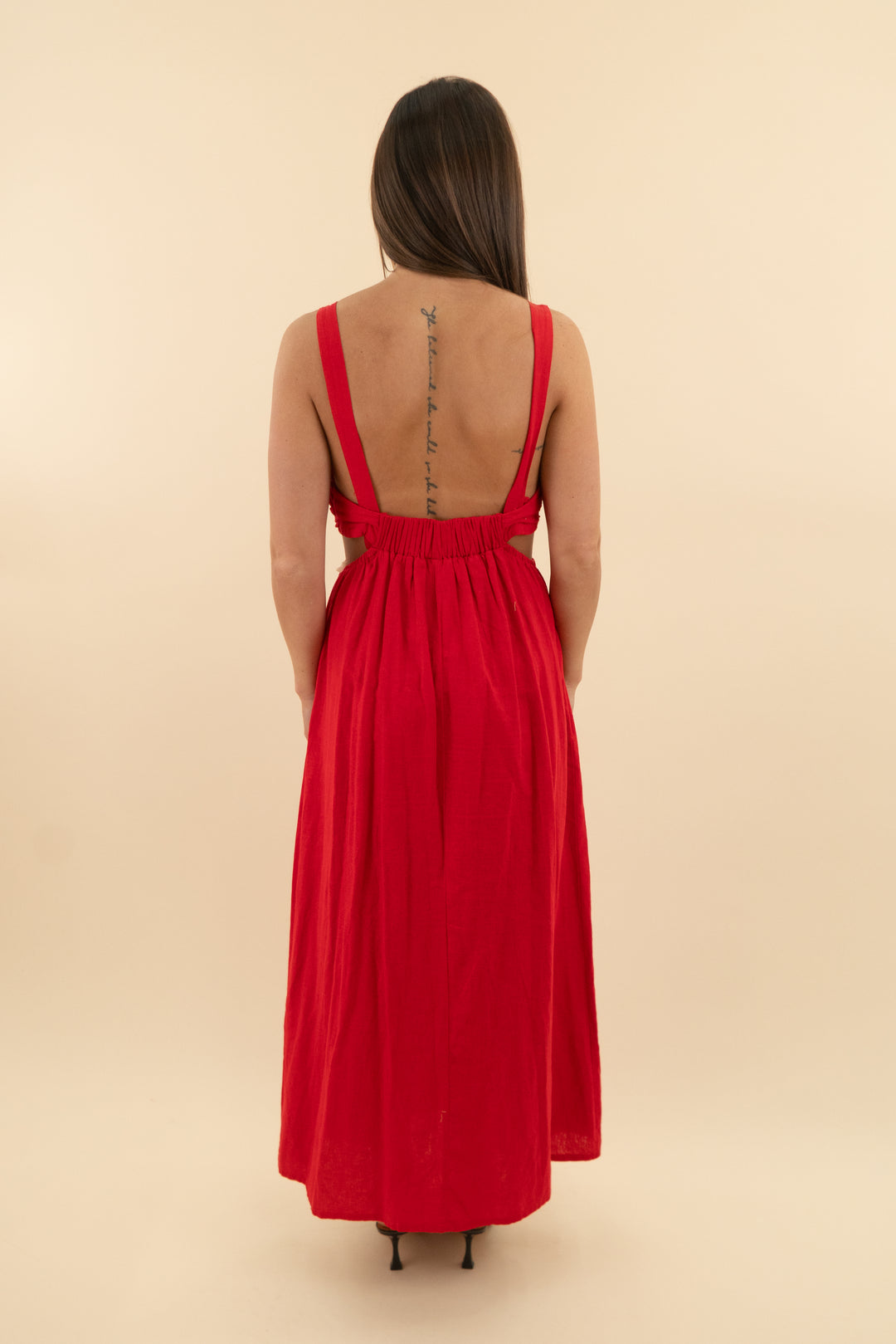 A New Day Red Cut Out Maxi Dress (s; retail $45)