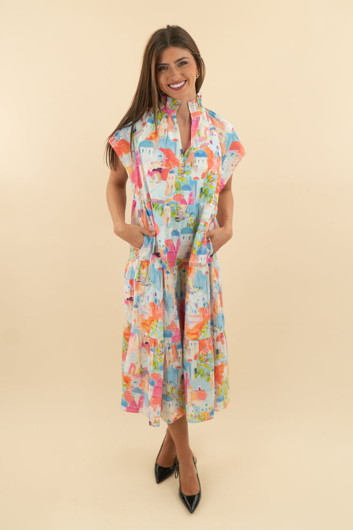 19. Pinch Greece Print Tiered Maxi Dress (s; retail $120)