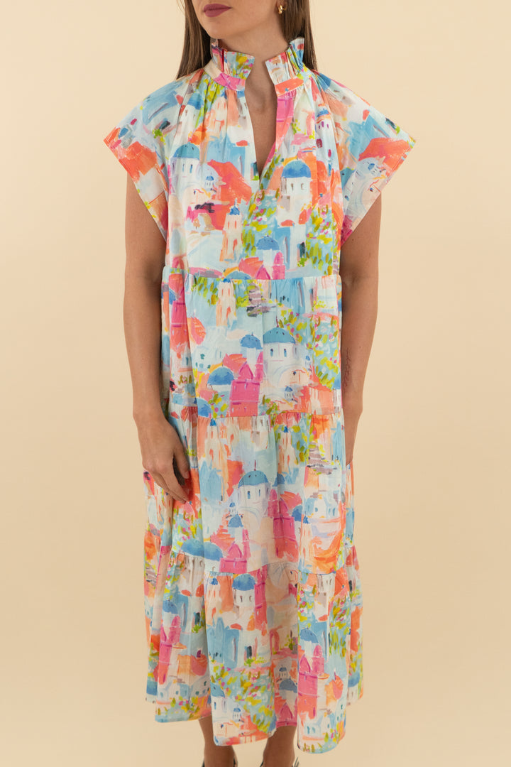 19. Pinch Greece Print Tiered Maxi Dress (s; retail $120)