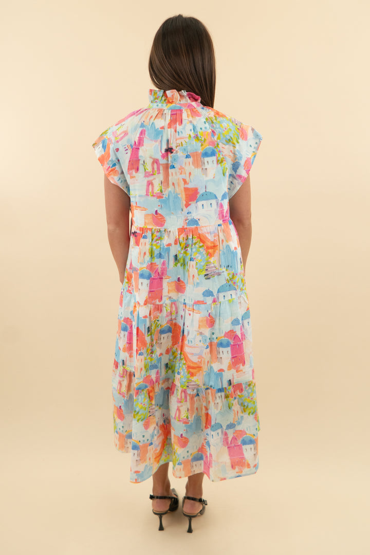 19. Pinch Greece Print Tiered Maxi Dress (s; retail $120)
