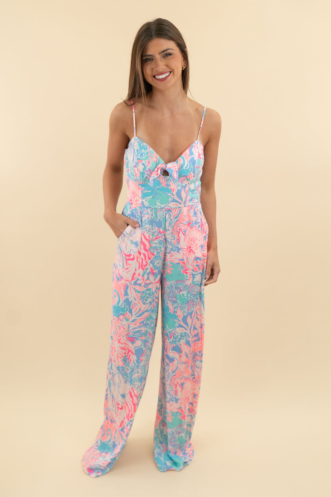 Lilly Pulitzer Neon Floral Jumpsuit (2; retail $248)