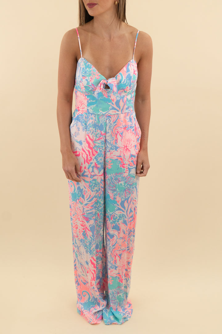 Lilly Pulitzer Neon Floral Jumpsuit (2; retail $248)