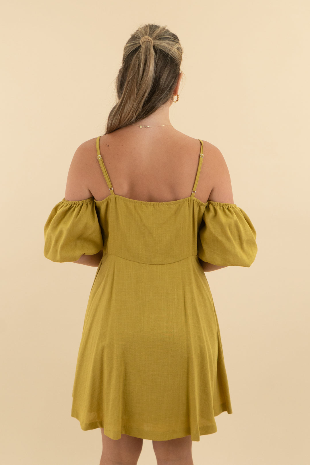 Just One Answer Green Button Down Mini Dress (m; retail $114)