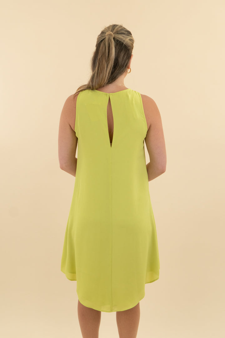 julia jordan neon green mini dress (2; retail $98)