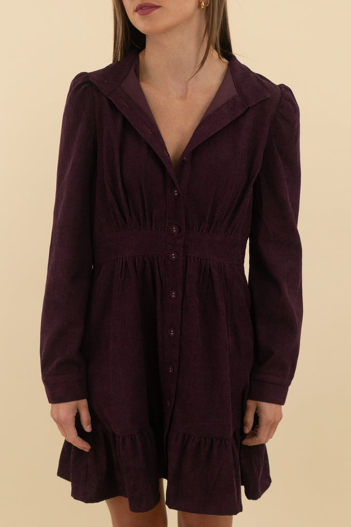 Avara Purple Long Sleeve Mini Dress (s; retail $88)