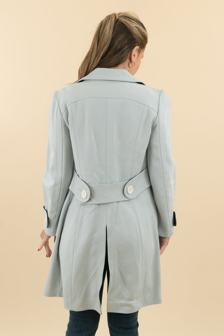 asos light blue trench coat (XS; retail $129)