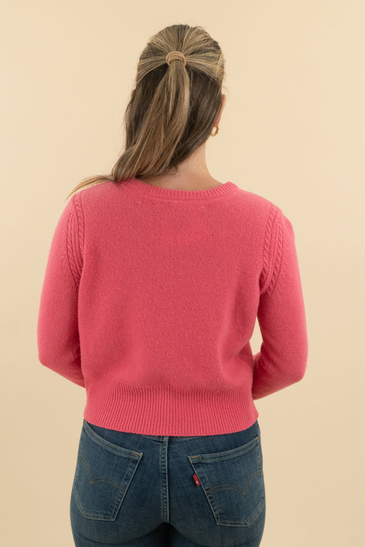 marc by marc jacobs pink merino wool sweater (xs)