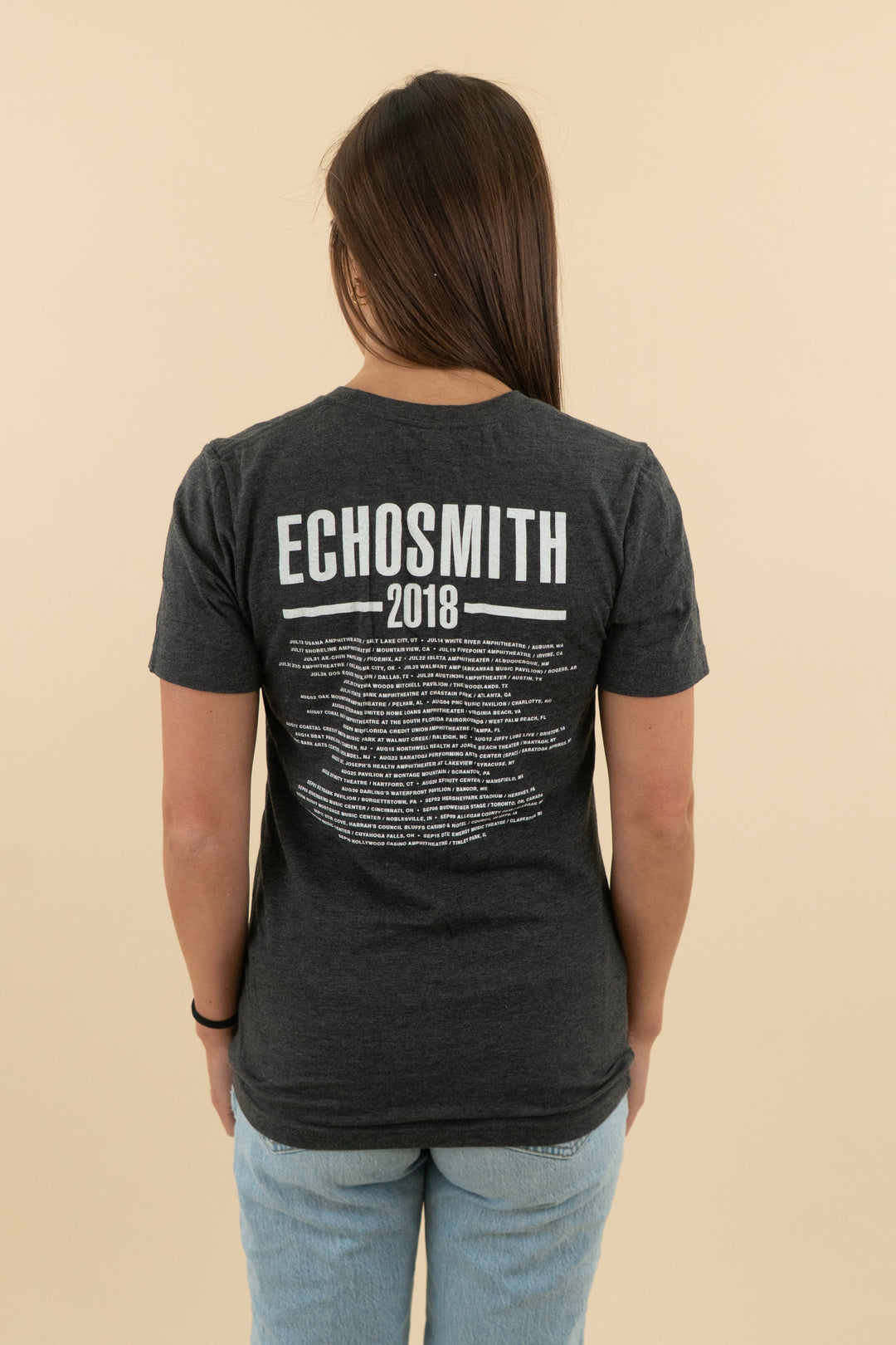 echosmith grey 2018 band graphic t-shirt (xs)