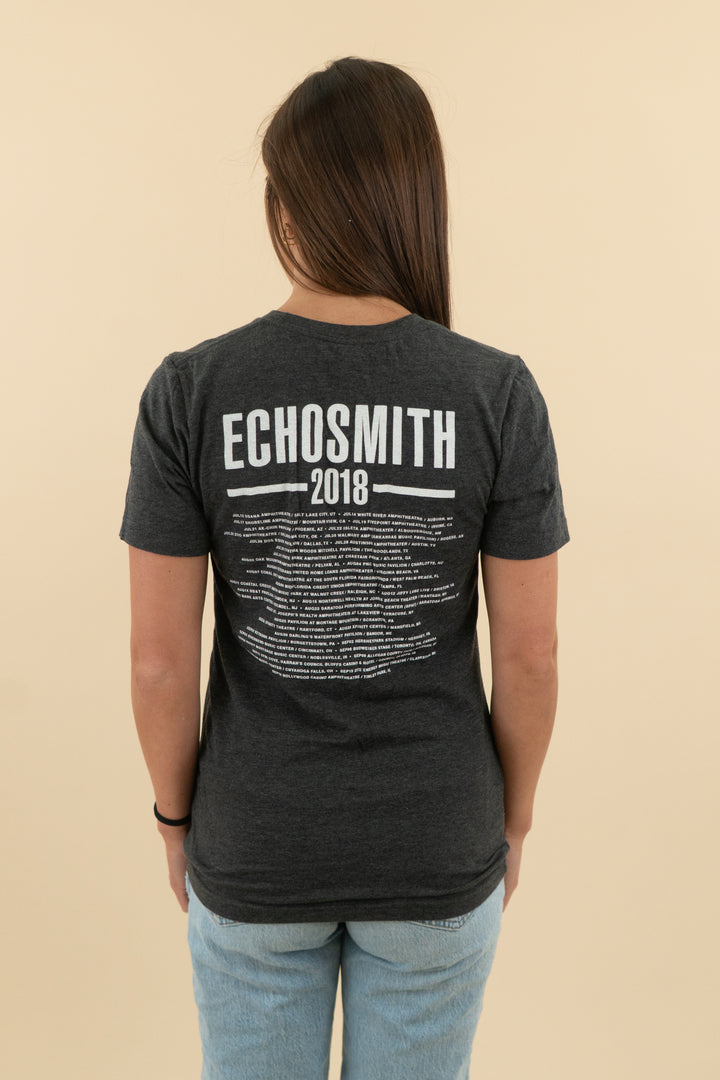 echosmith grey 2018 band graphic t-shirt (xs)