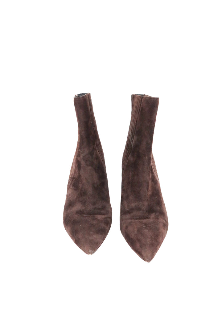 veronica beard dark brown suede boots (10; retail $495)