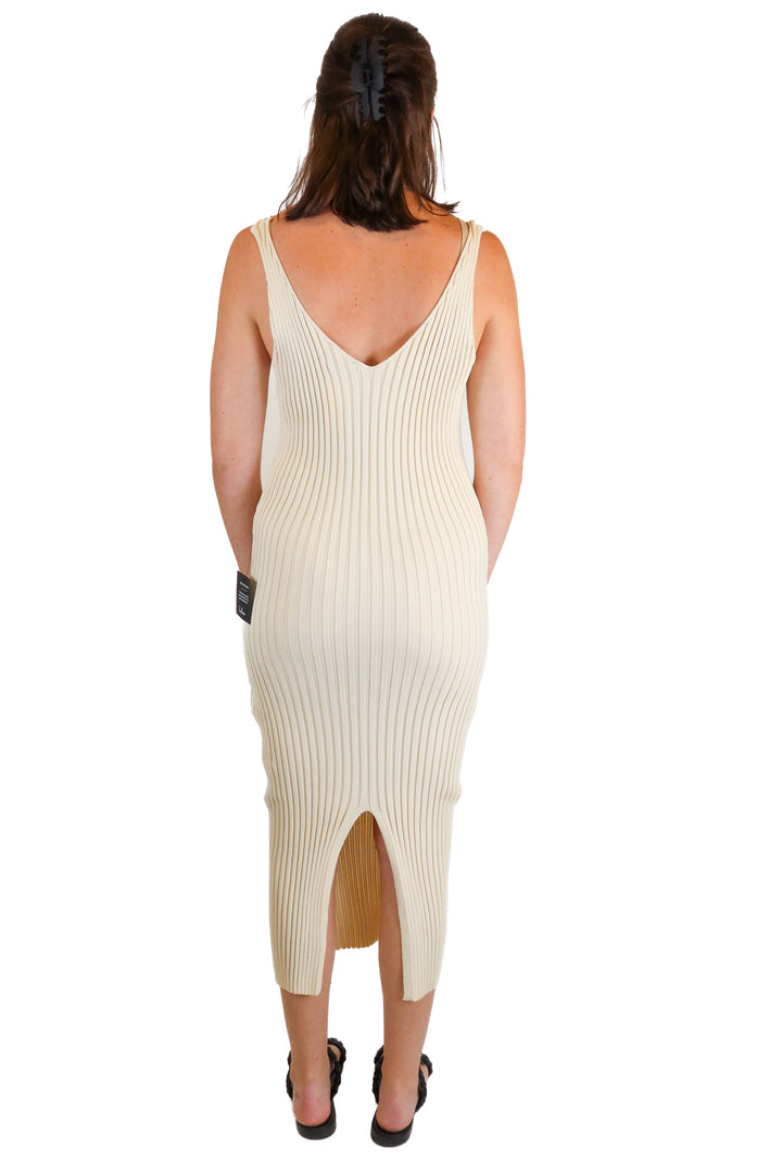 Lulus Cream Sweater Tank Midi Dress NWT (M)