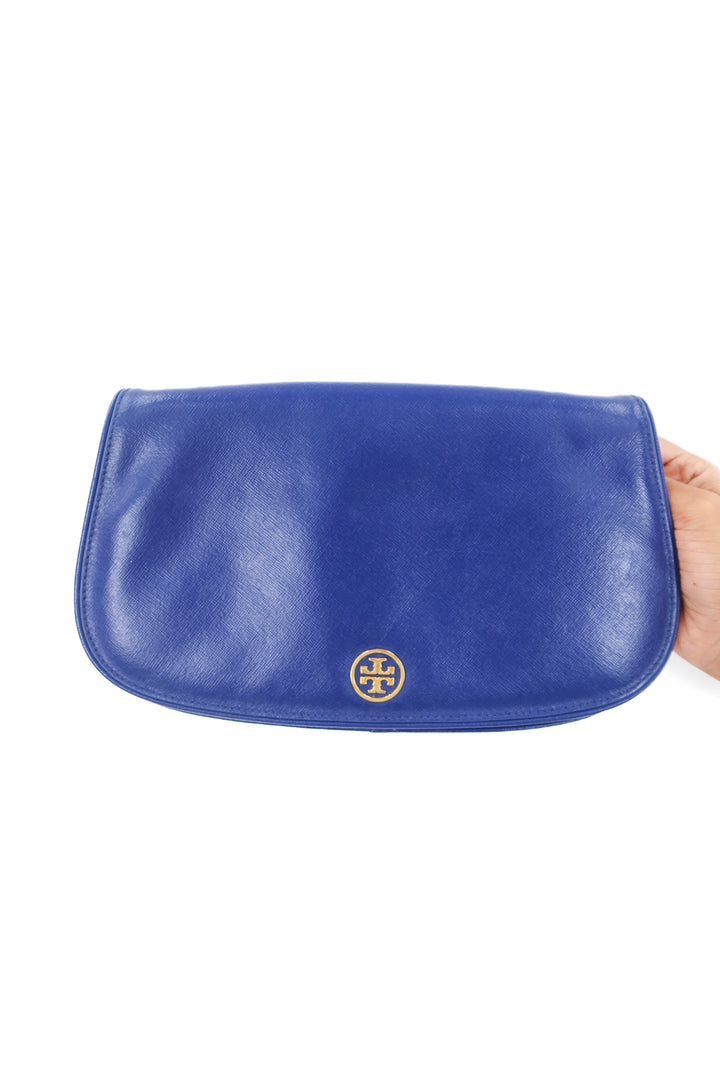 Tory Burch Saffiano Robinson Logo Clutch/ Crossbody