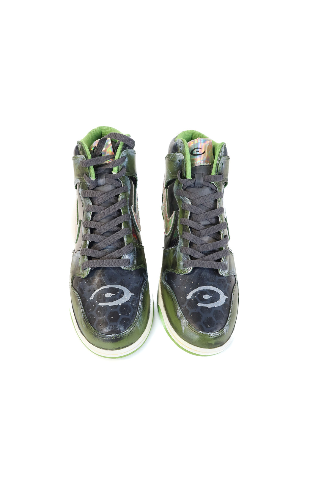 AUCTION nike green hand painted sneakers (13)- ends 5/20 at 8pm CT