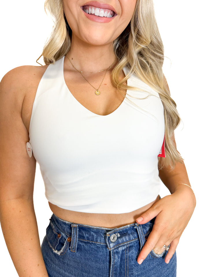 Spanx White Sports bra NWT (M; retail $68)