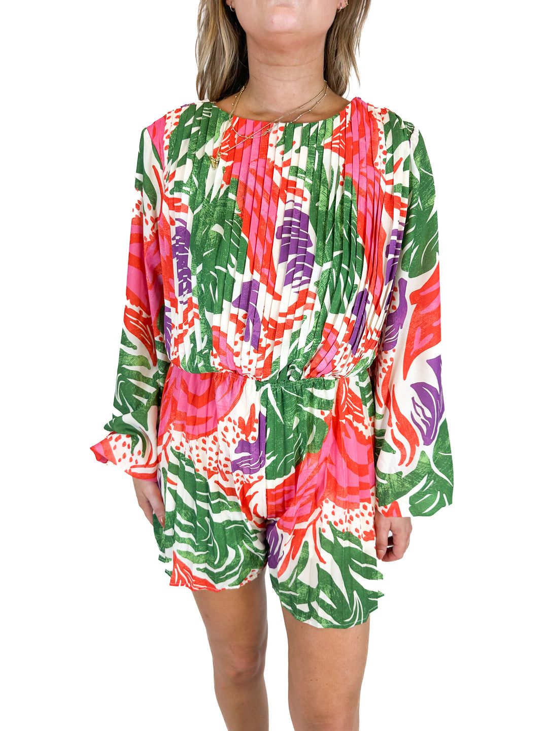 Fashion Nova Floral Print Romper (L)
