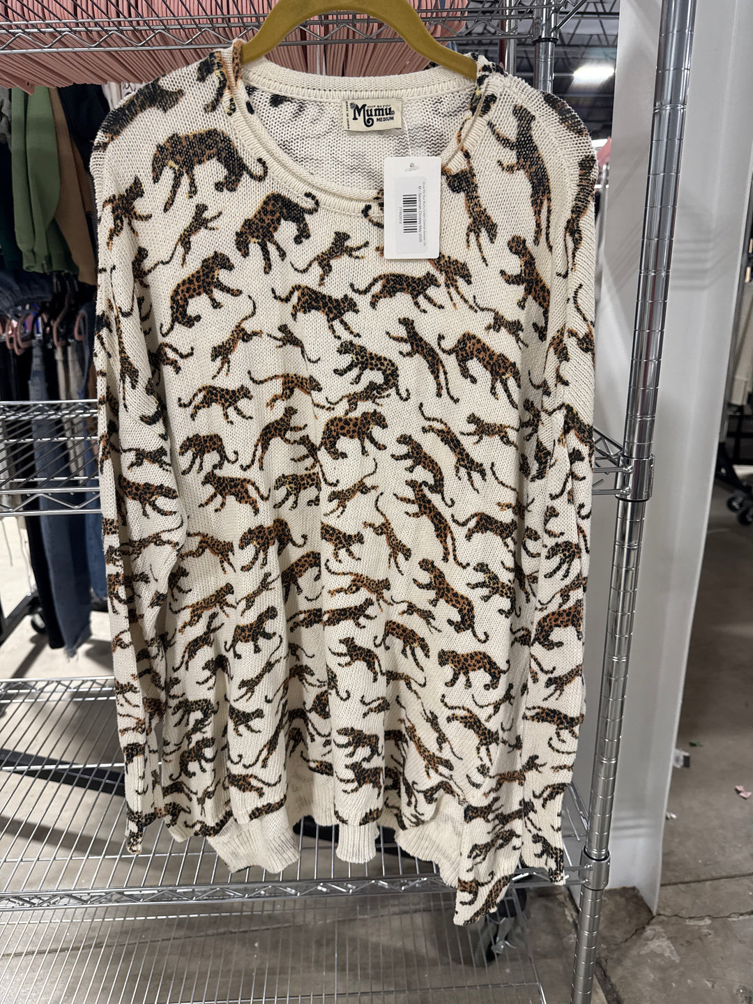 SOLD: Show Me Your Mumu Cream Cheetah Sweater (M)