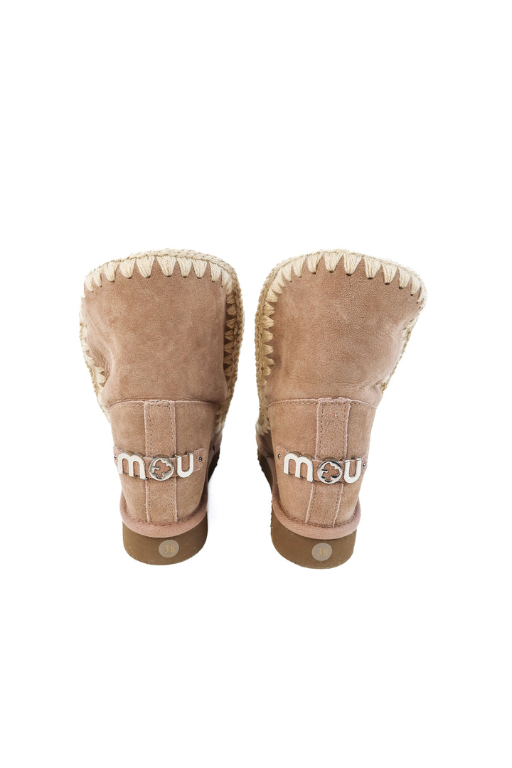 MOU grey wedge booties NWT (38; retails for $280)