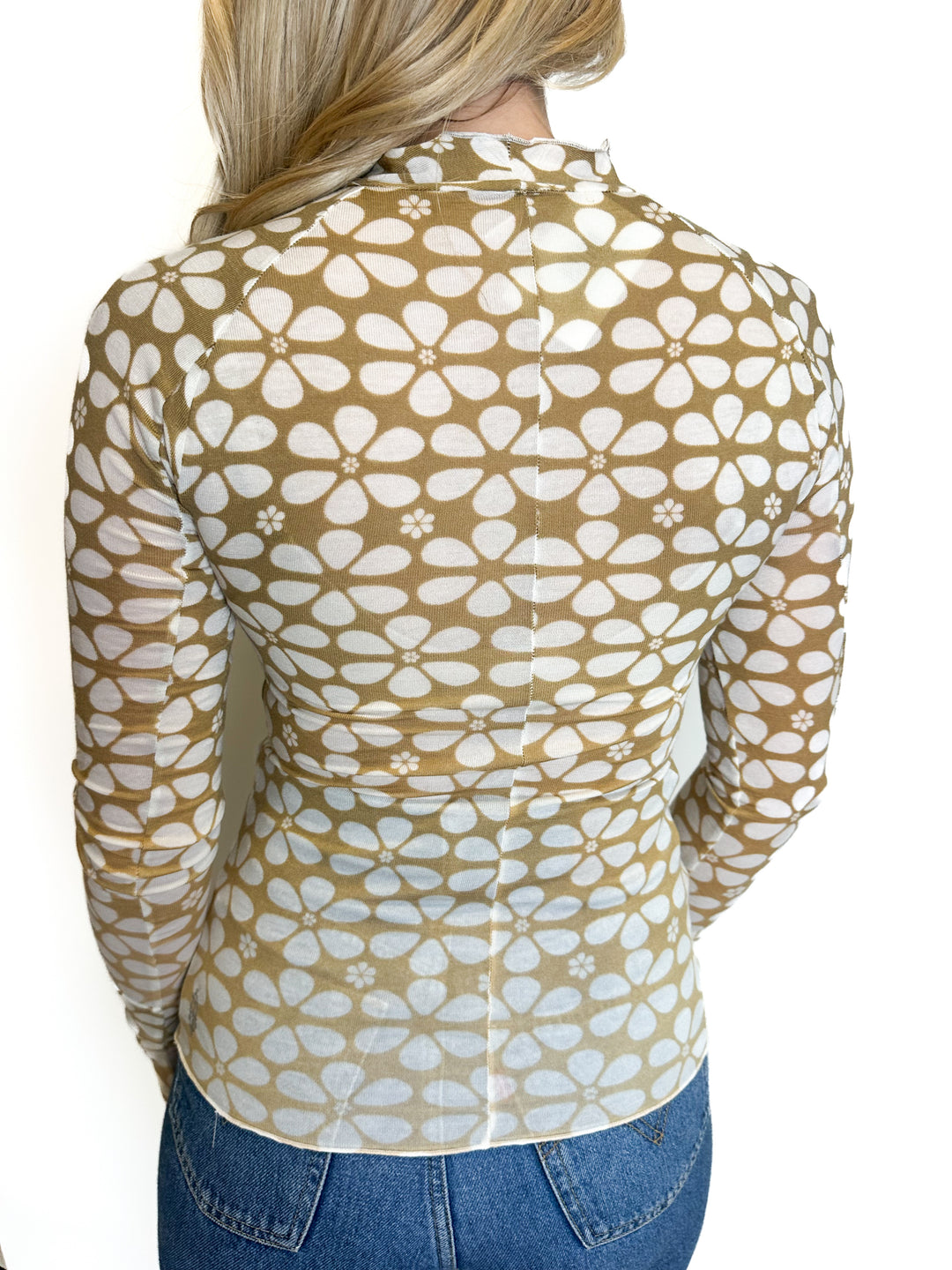 Free People Flower Print Turtleneck (XS)