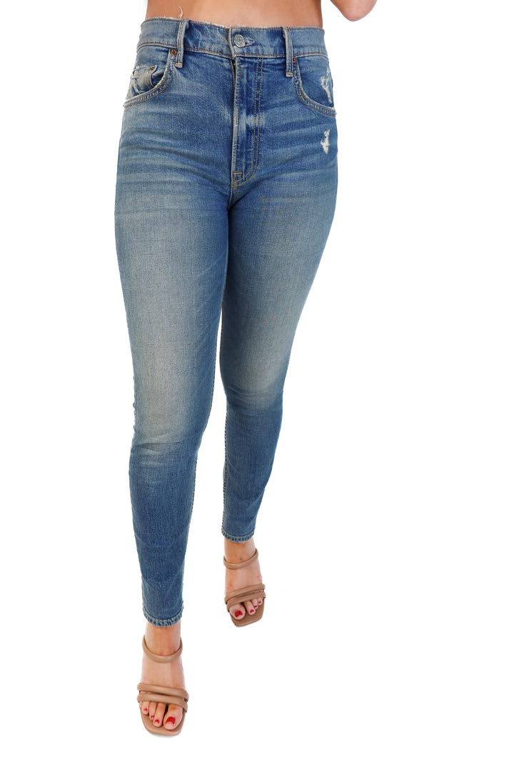 Grlfrnd medium wash skinny jeans (25; retails for $238)