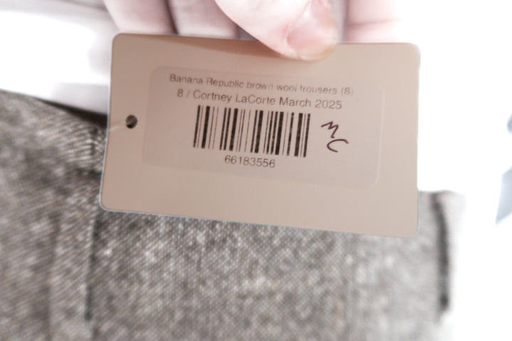 SOLD: Banana Republic brown wool trousers (8; retail $170)