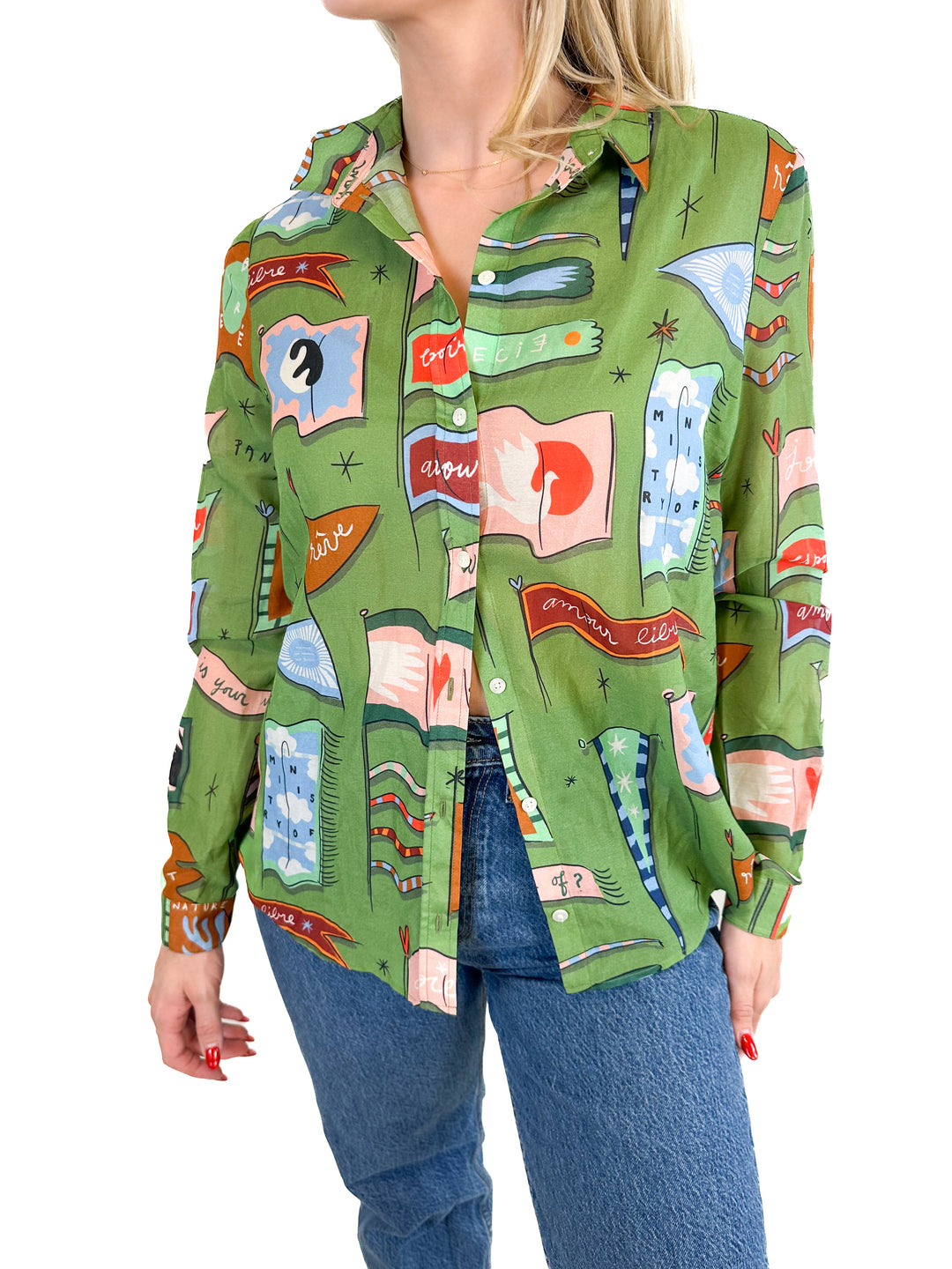 Sezane x Pangea Pierro Long-Sleeved Shirt NWT (XS/34)