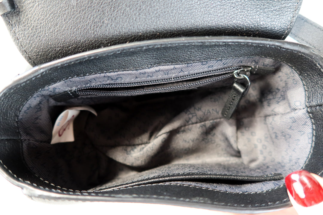 Oryany black leather braided bag (retail $179)