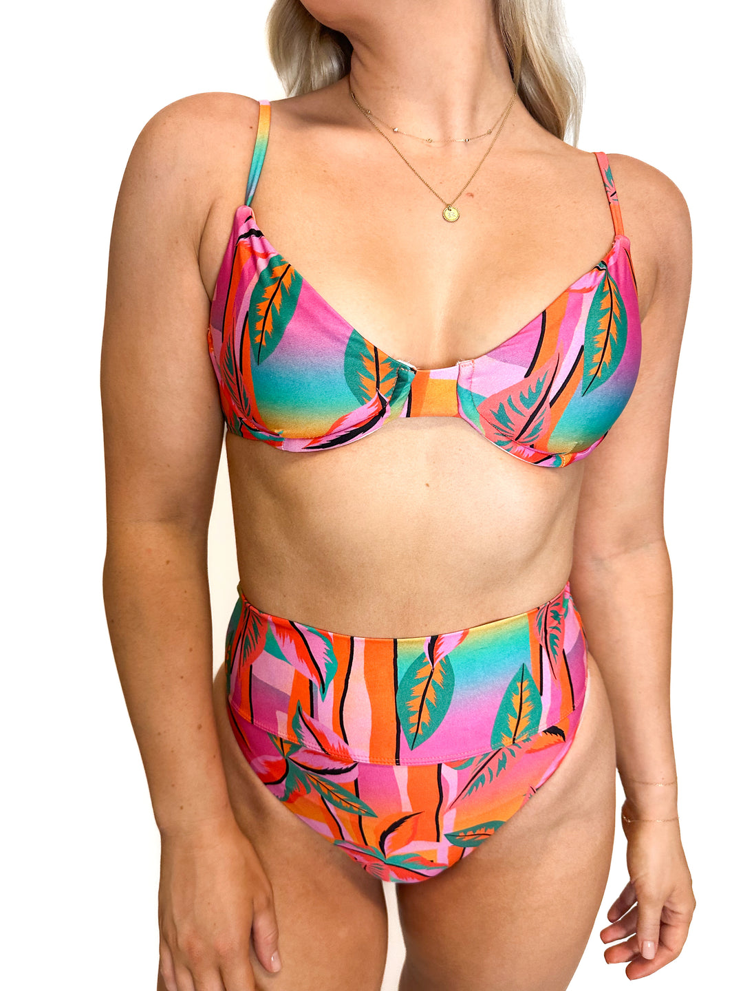 Pink Sunset Flamingo Bikini (S)