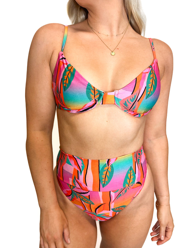 Pink Sunset Flamingo Bikini (S)