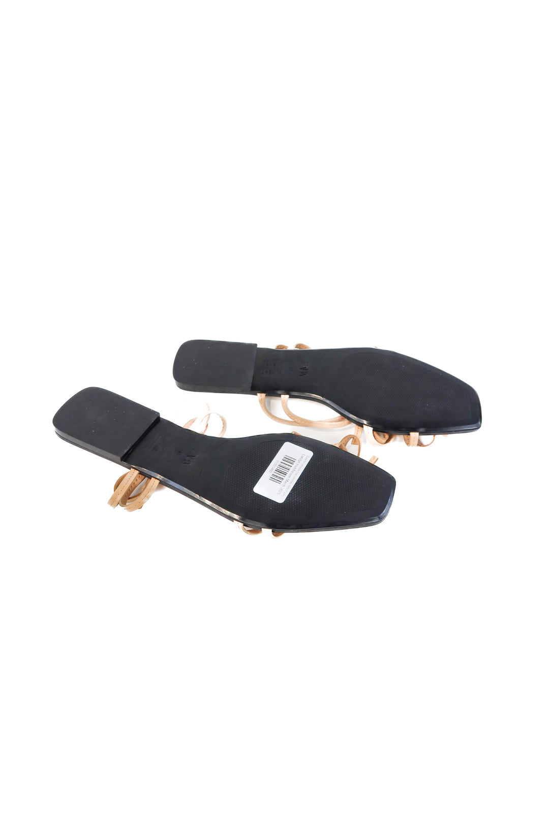 Zara tan strappy bow sandals NWOT (41; retails for $49.90)