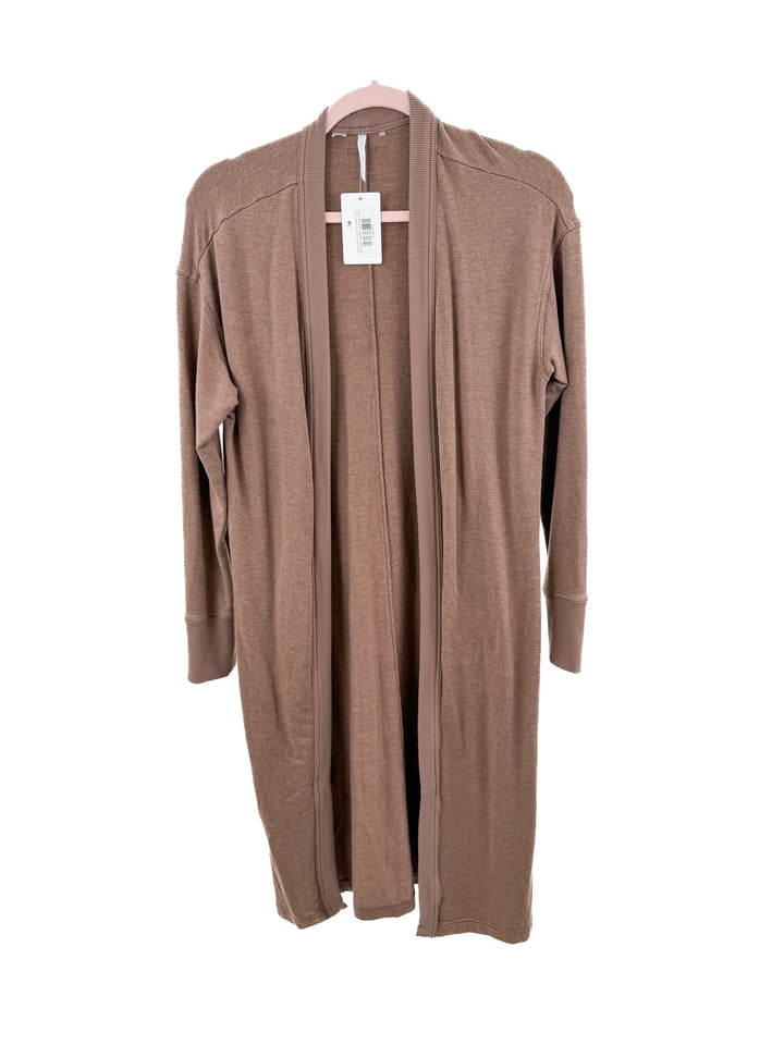 travis mathew brown long cardigan (XS)
