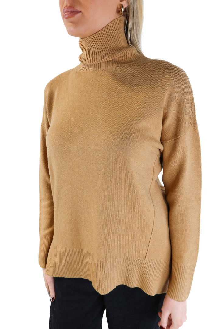 French Connection Camel Turtleneck Sweater (S; retail $88)