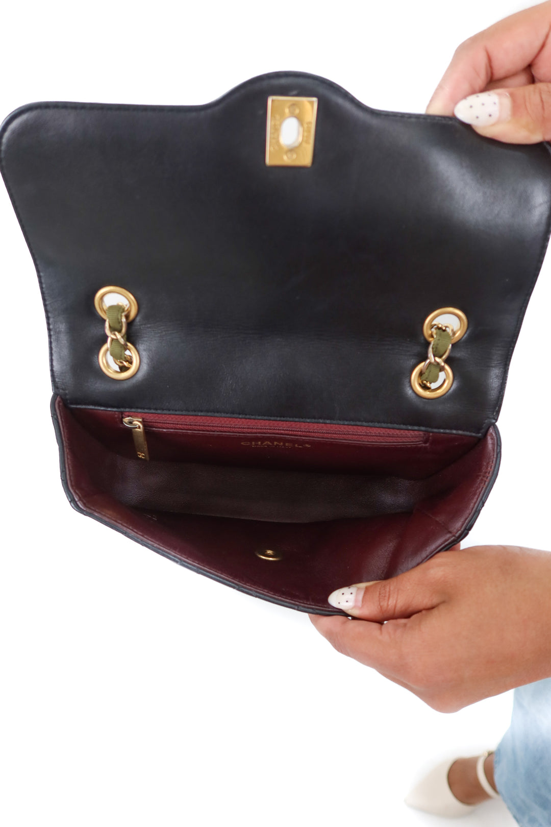 Chanel Two-Tone Single Flap Quilted Lambskin Bag (est. retail $8,900)