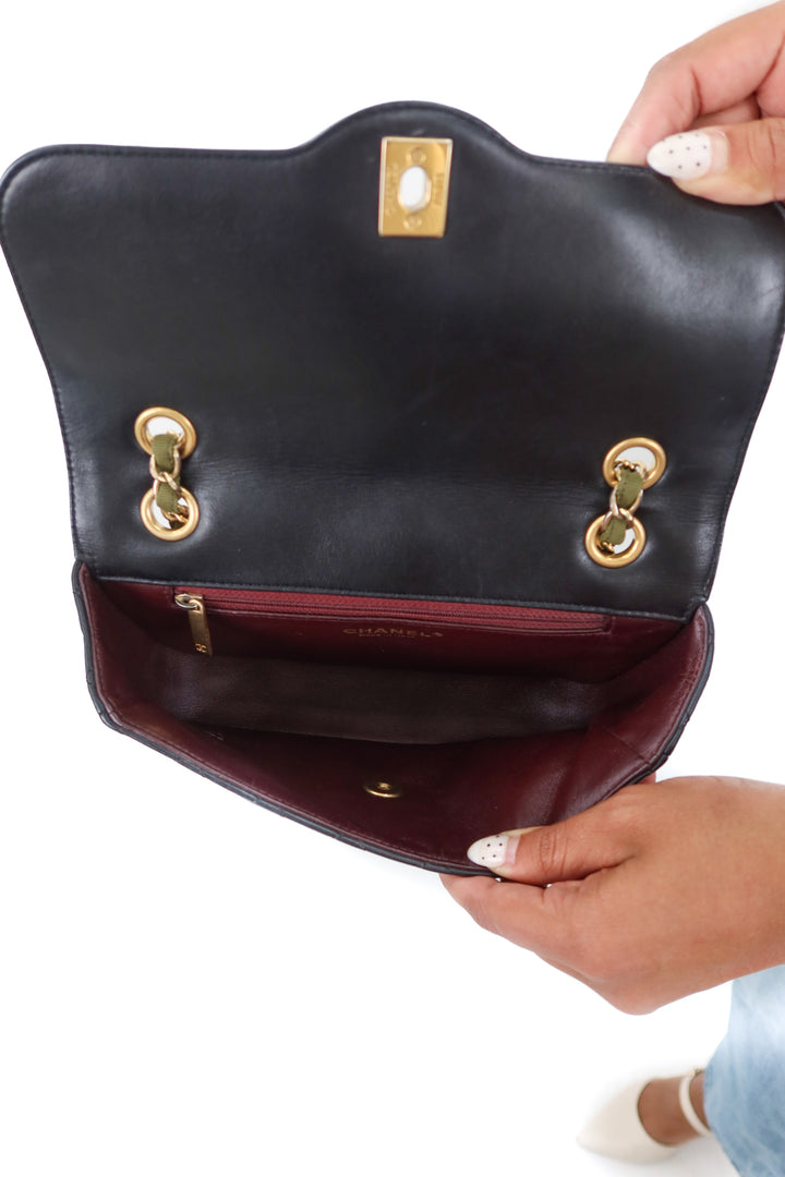 Chanel Two-Tone Single Flap Quilted Lambskin Bag (est. retail $8,900)