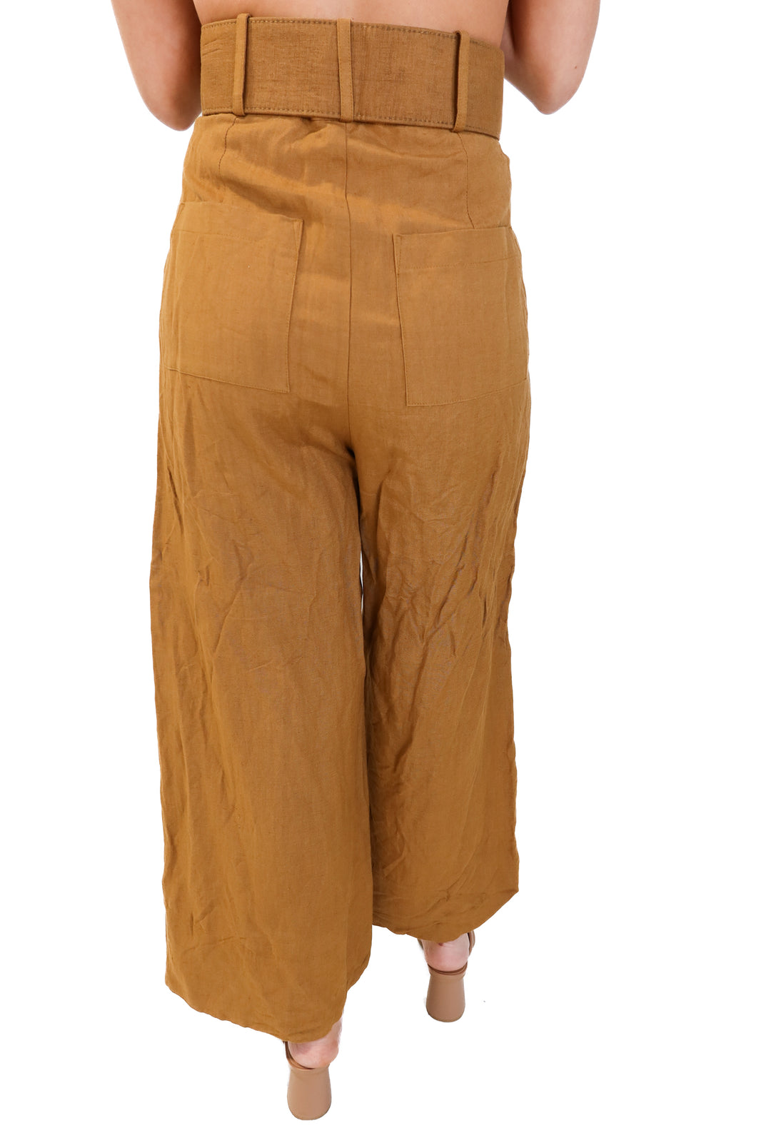 Shona joy brown linen trousers (xs*; retails for $118)