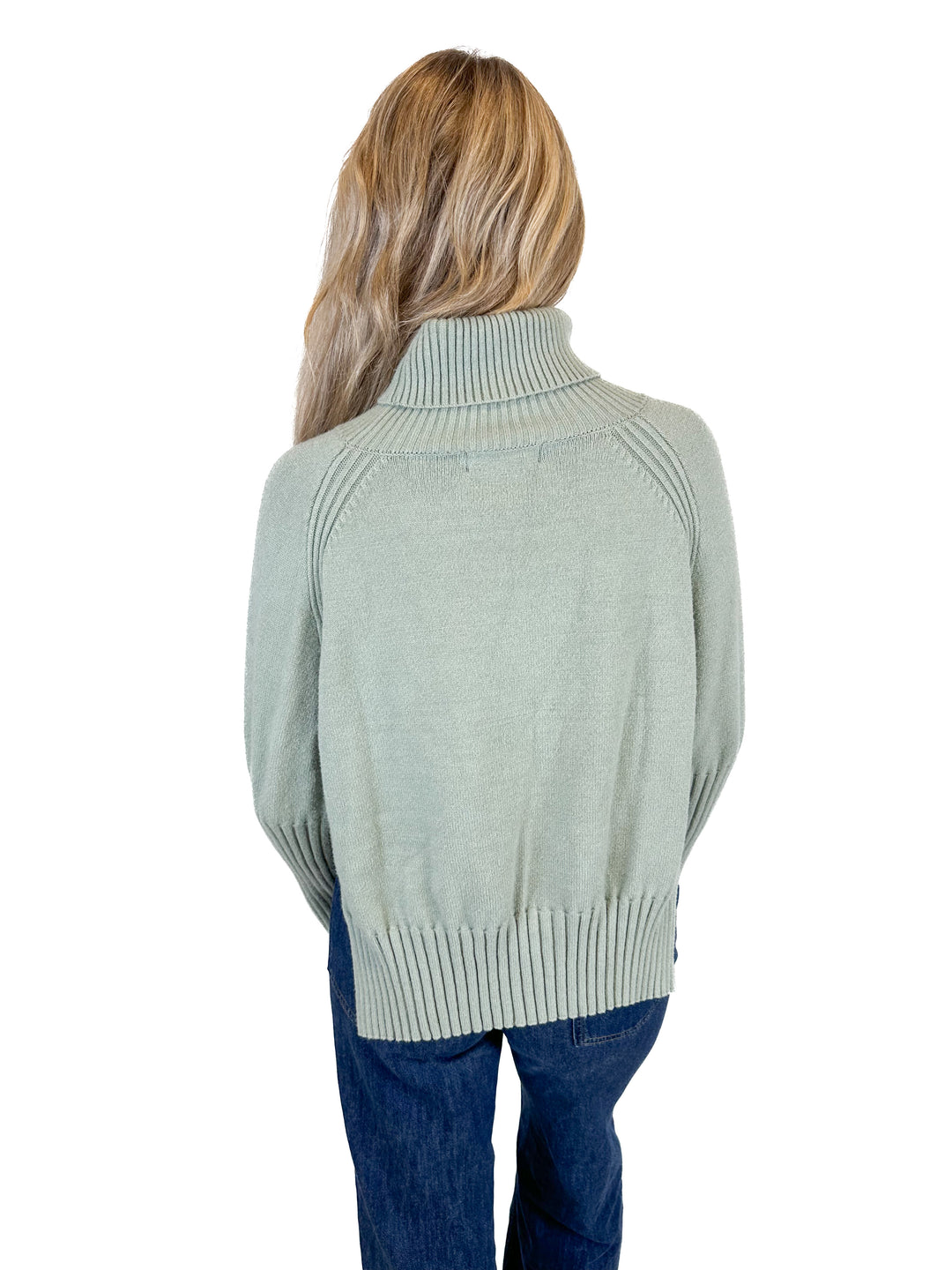 Petal & Pup Sage Turtleneck Sweater (S/M)