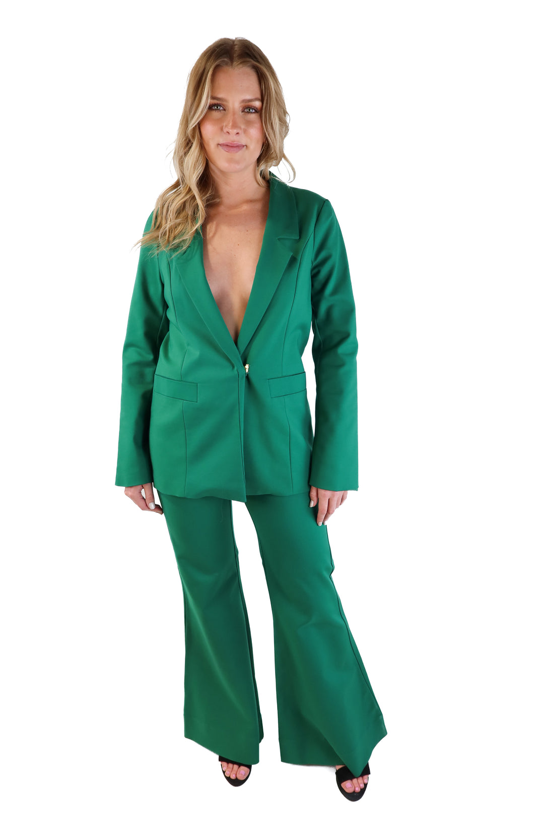 Show Me Your Mumu Emerald Green Suit (S; retail $325)