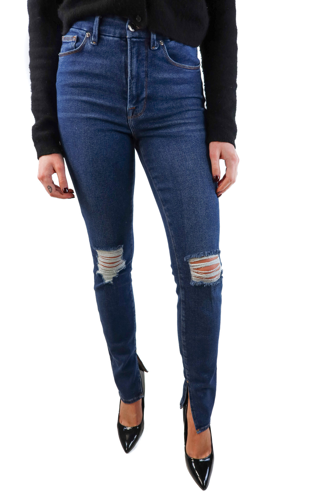 Good American "Good Waist Crop" Jeans (27; retail $129)