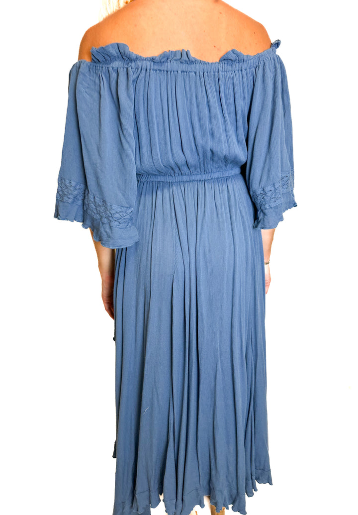 We the Free Blue Boho Midi Dress NWT (S)