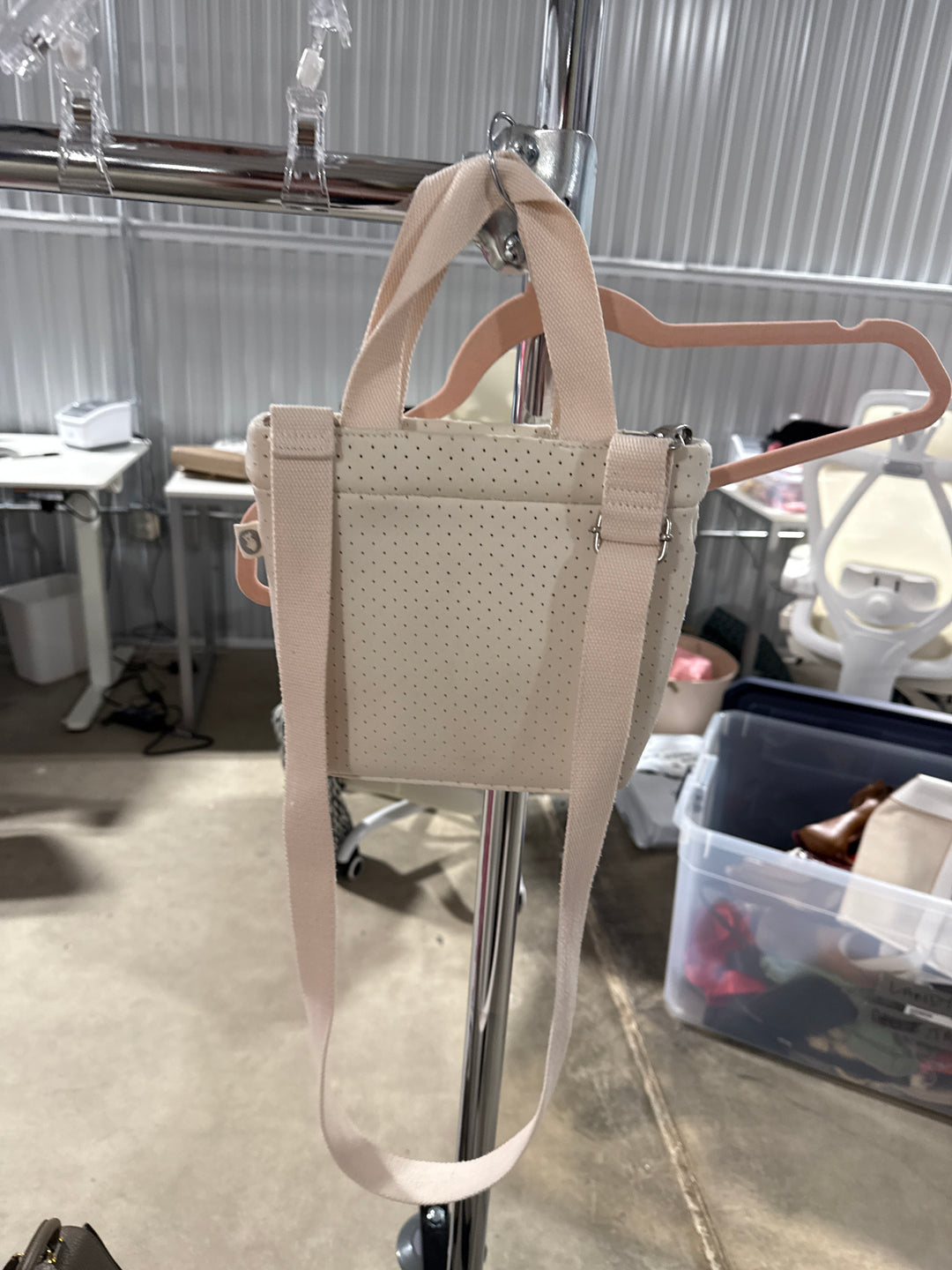 Quilted koala white neoprene mini bag (retail $50)