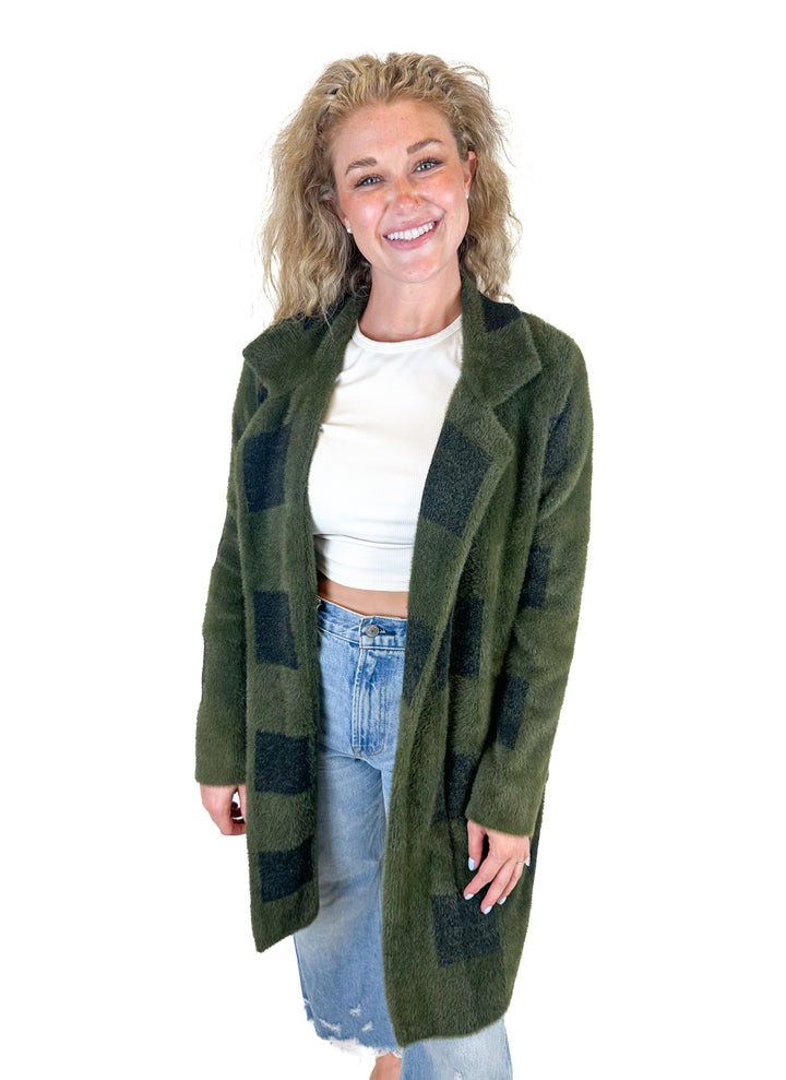 Liverpool Los Angeles Plaid Coat (M)